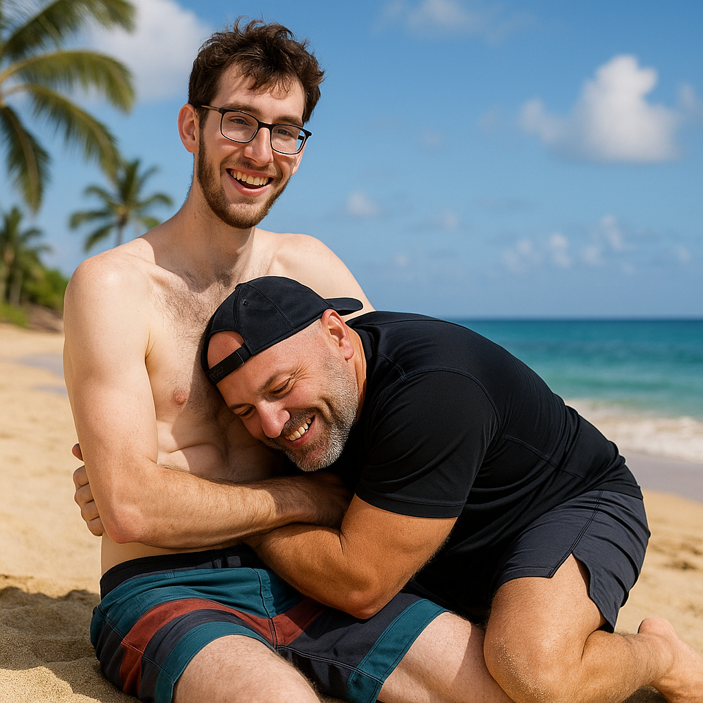 Jiu Jitsu with my wife's sexy boyfriend.