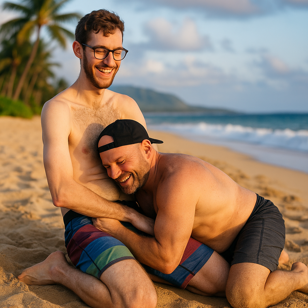 Jiu Jitsu with my wife's sexy boyfriend.
