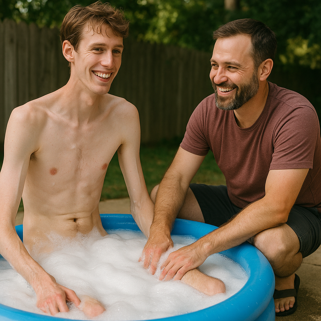 Bathing My Wifes Young Bull