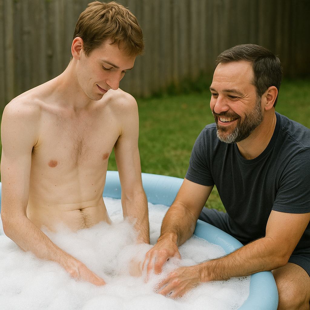 Bathing My Wifes Young Bull