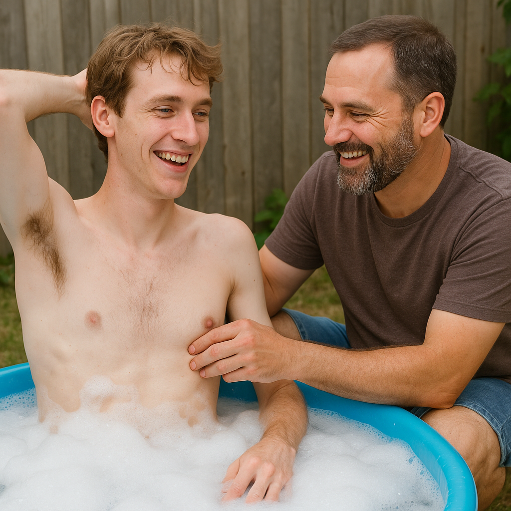 Bathing My Wifes Young Bull