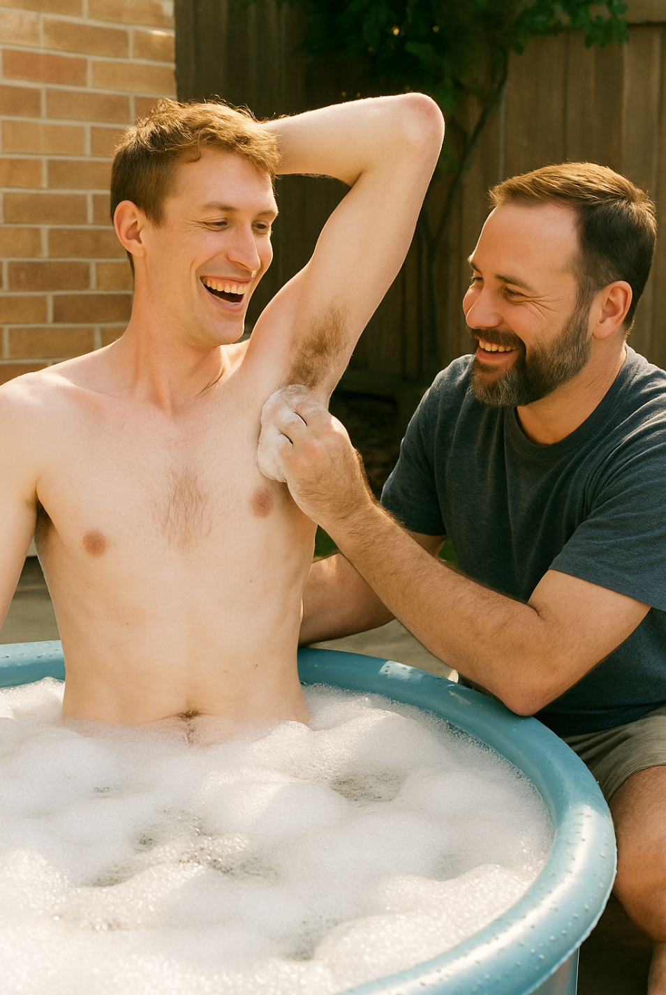 Bathing My Wifes Young Bull